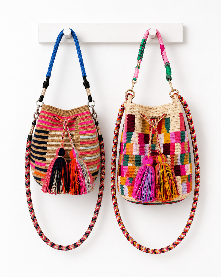 Wayuu Crossbody Bag – Handmade Two Strap Mochila