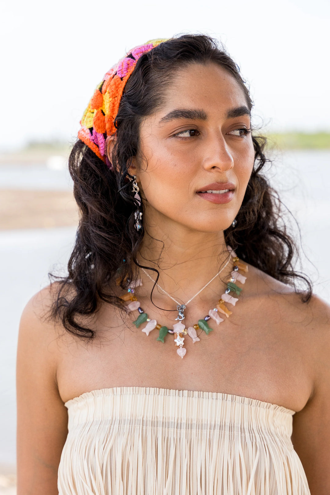 Mexican Mermaid Charm Necklace | Ocean Inspired Silver Jewelry