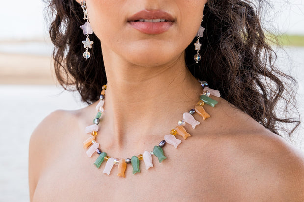 Bora Bora Quartz Fish Necklace