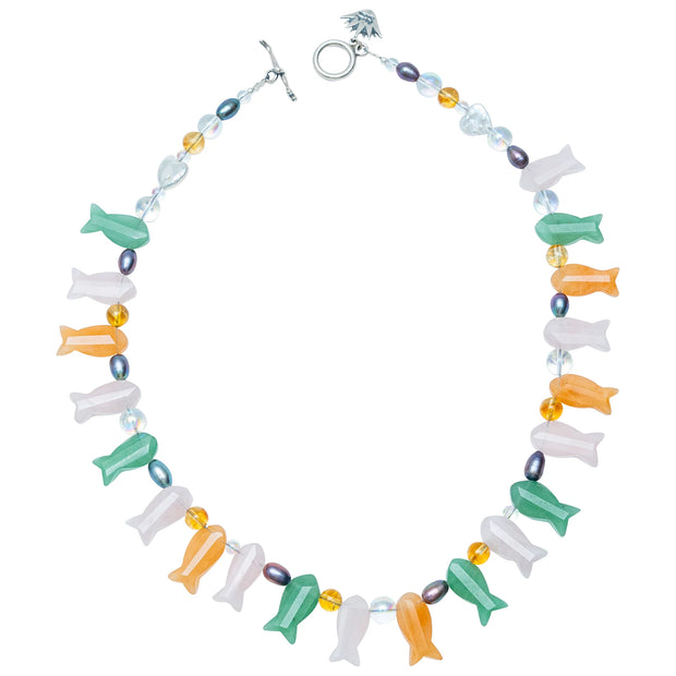 Bora Bora Quartz Fish Necklace