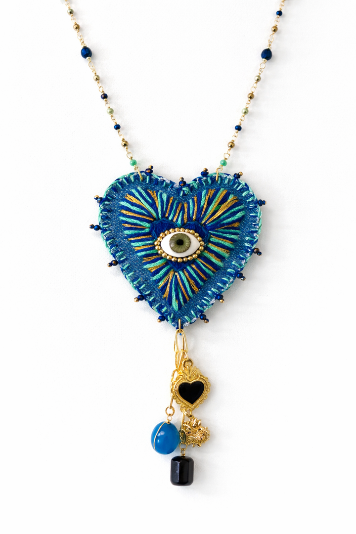 Sacred Heart Necklace Set Sagrado Corazón Jewelry