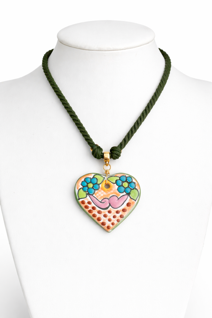 Colorful Talavera Heart Necklace
