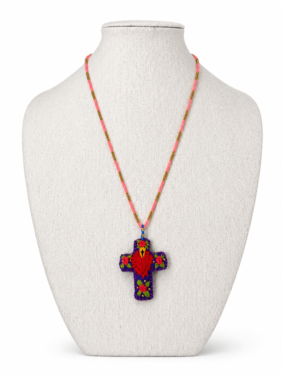 Sacred Heart Cross Necklace