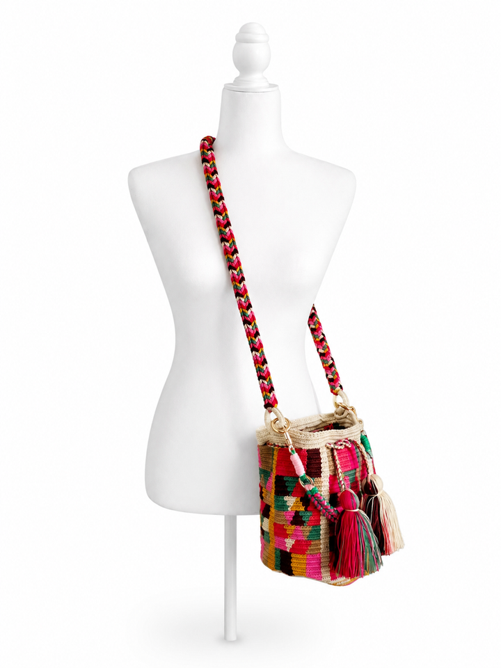 Wayuu Crossbody Bag – Handmade Two Strap Mochila