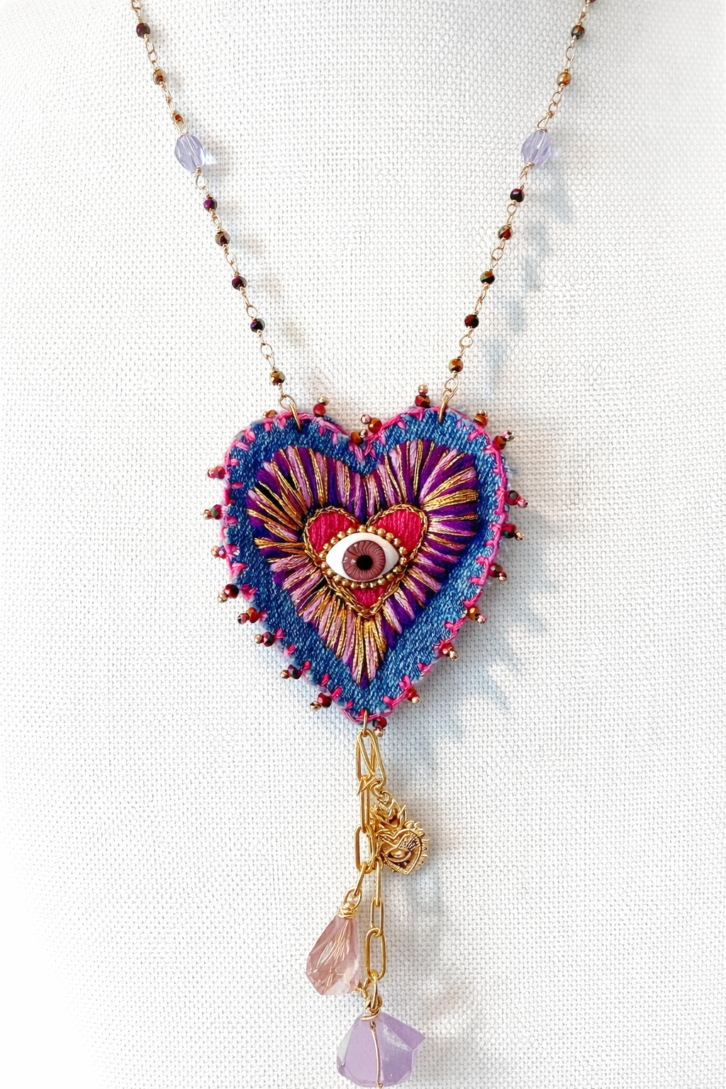 Sacred Heart Necklace Set Sagrado Corazón Jewelry