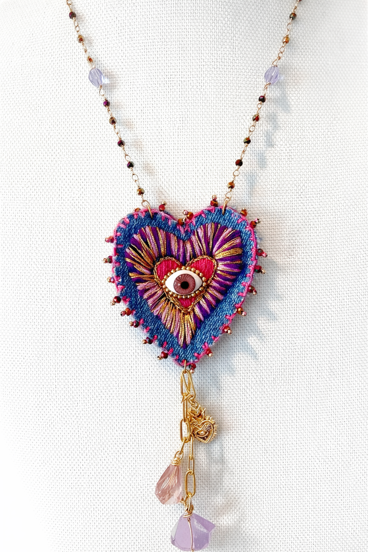 Sacred Heart Necklace Set Sagrado Corazón Jewelry