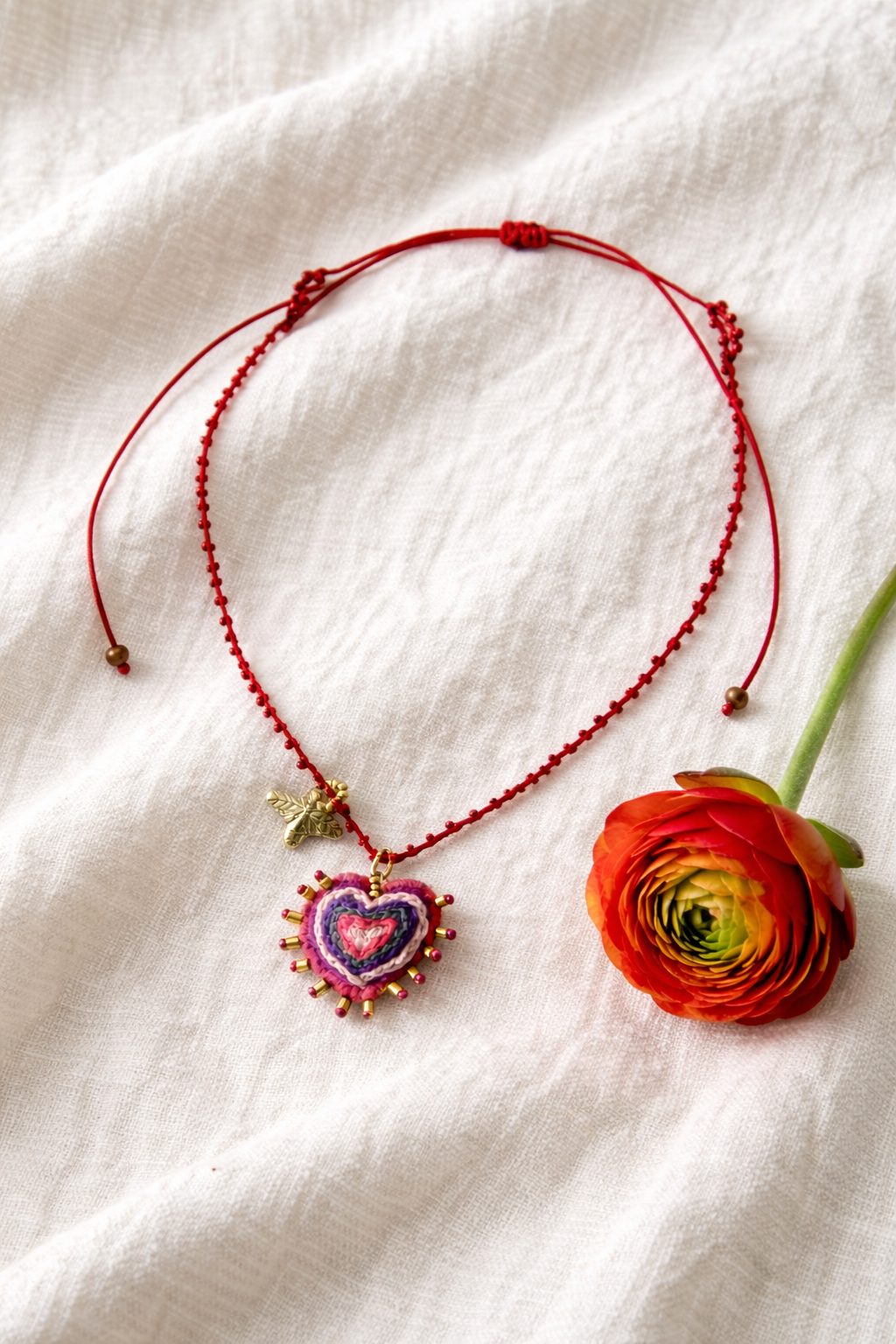 Mexican Milagros Necklace – Sacred Heart Inspired Statement Jewelry