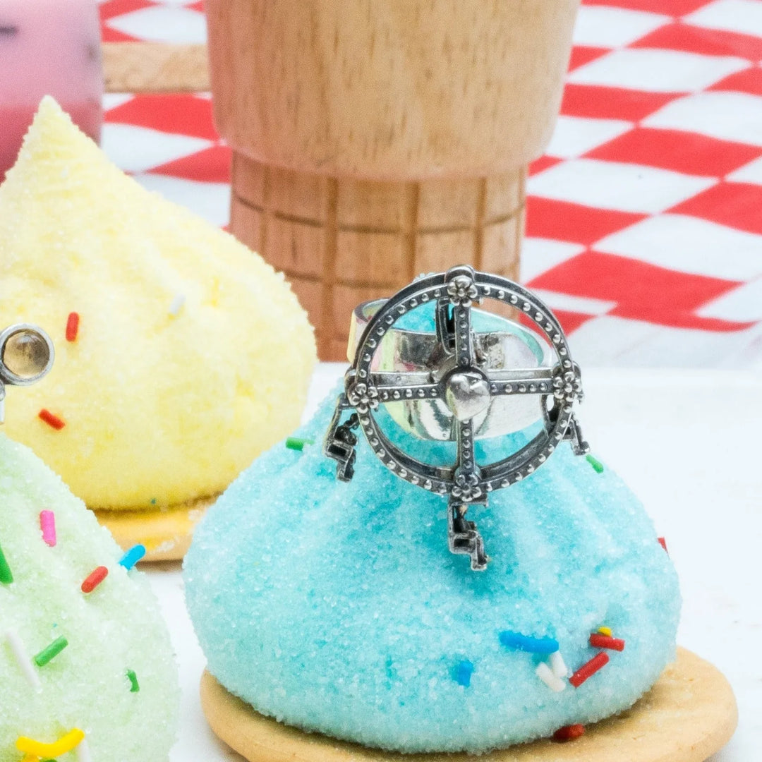 Mexican Silver Wheel of Fortune Ring