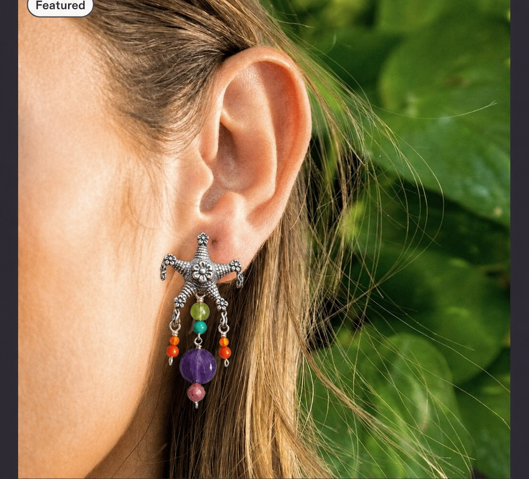 Mexican Piñata Gemstone Earrings