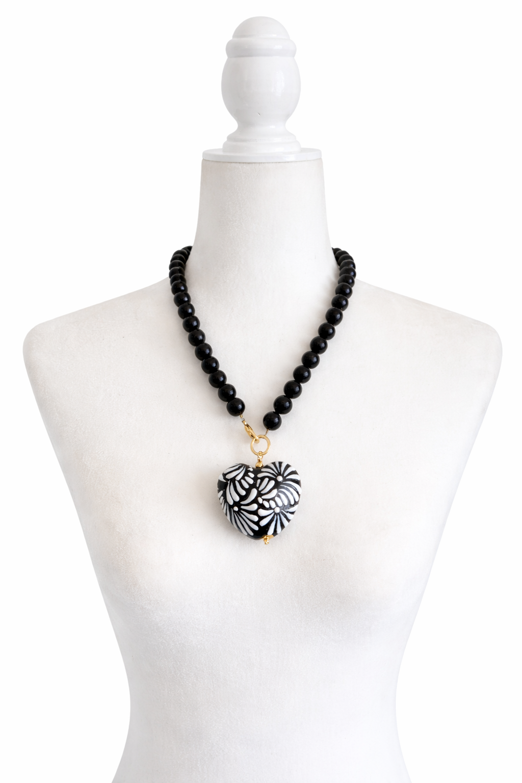 Beaded Talavera Big Heart Necklace