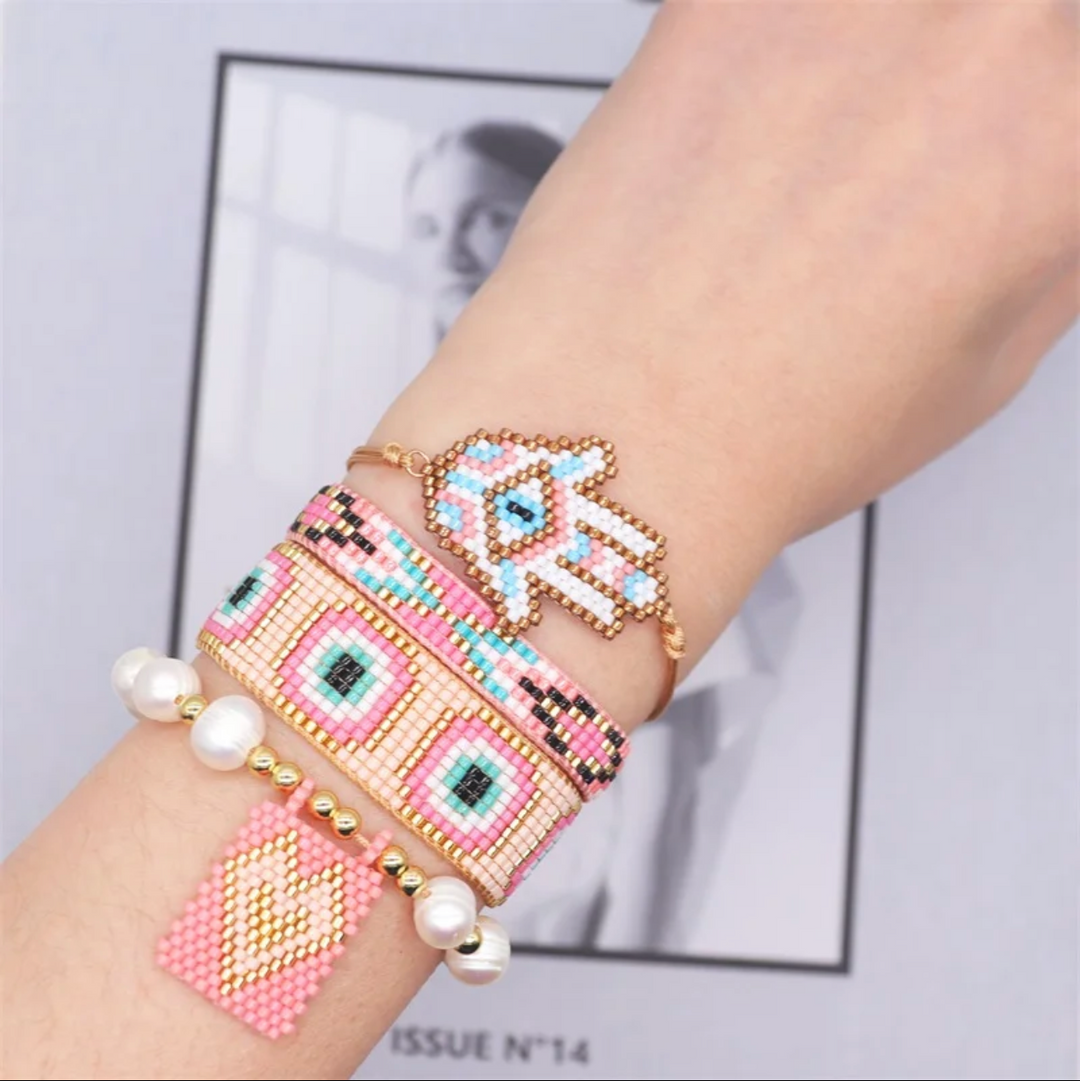 Hamsa Hand Bracelet Set