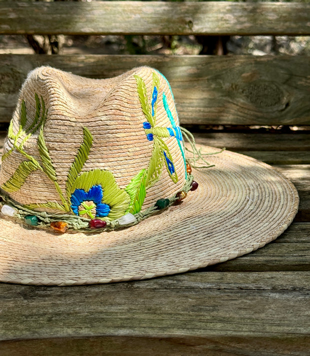 Dragonfly Embroidered Fedora Hat