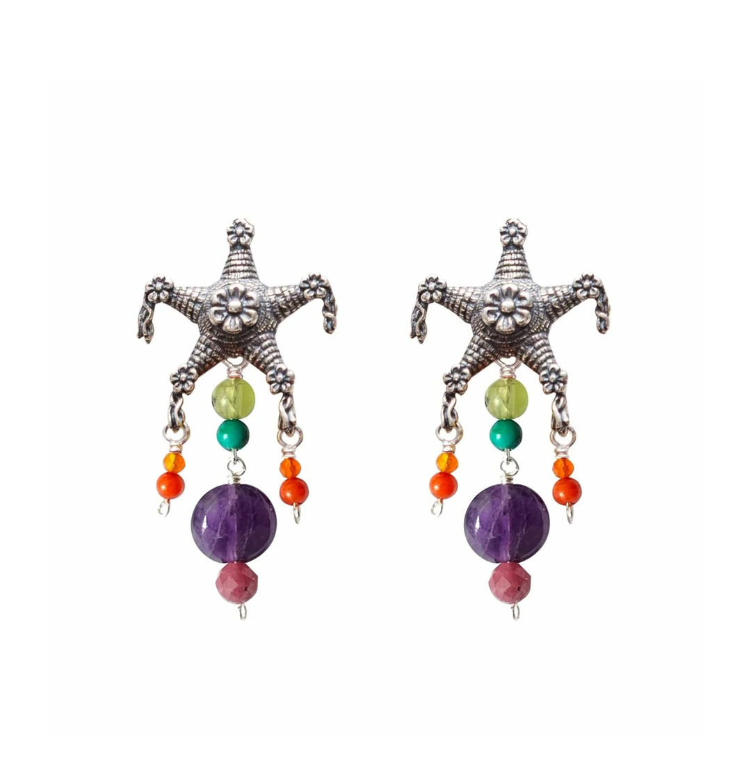 Mexican Piñata Gemstone Earrings