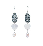 Virgen de Guadalupe Silver Earrings