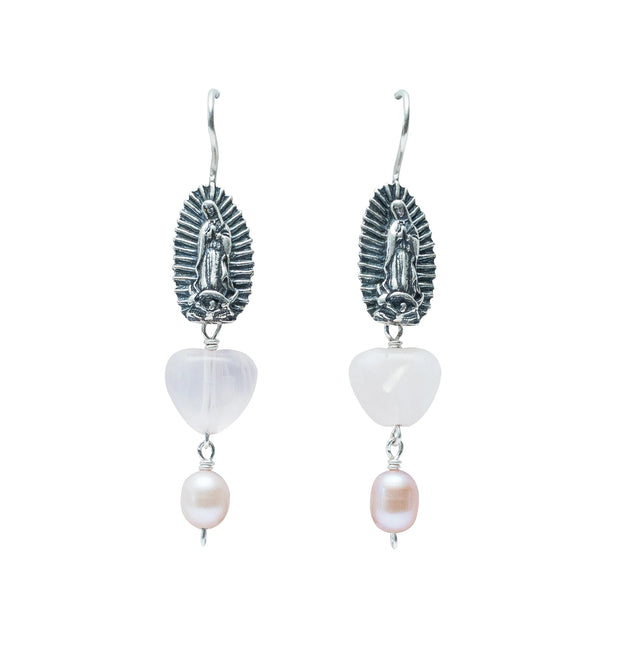Virgen de Guadalupe Silver Earrings