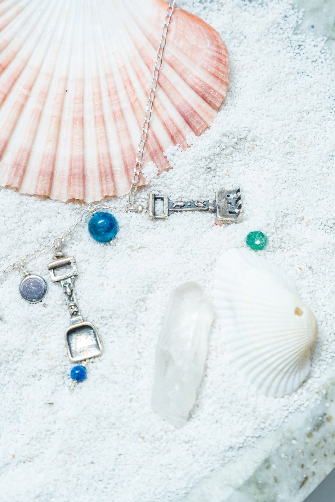 Mexican Silver Charm Necklace | Handmade Artisan Statement Jewelry