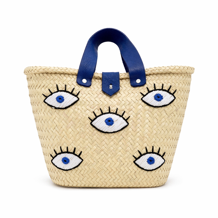 Eyes on Me Embroidered Palm Bag
