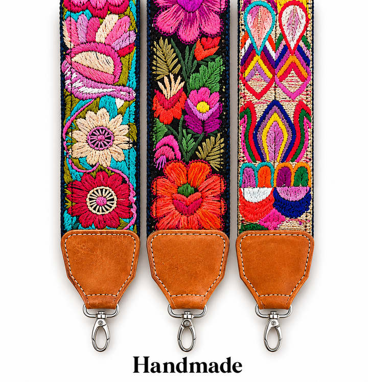 Vintage Guatemalan Embroidered Bag Strap