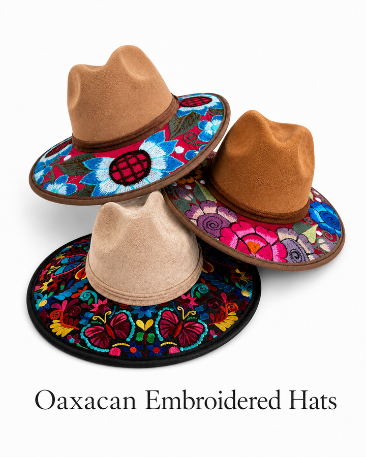 Embroidered Winter Hats from Oaxaca.