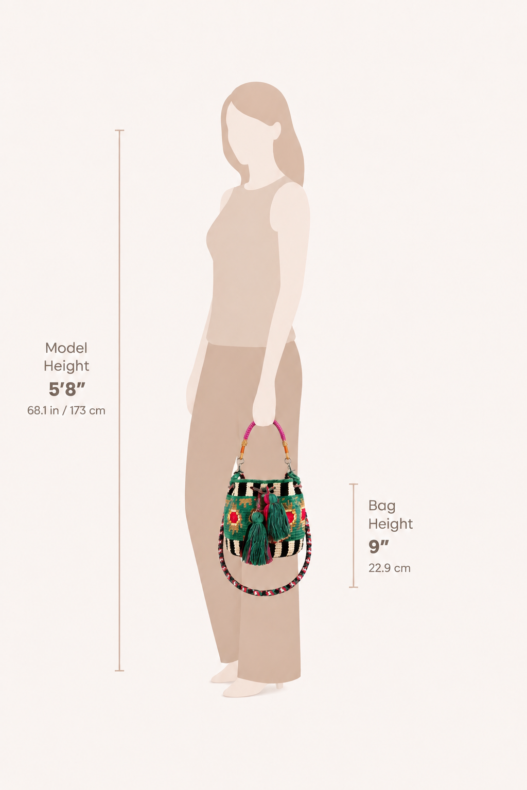 Wayuu Crossbody Bag – Handmade Two Strap Mochila (Copy)