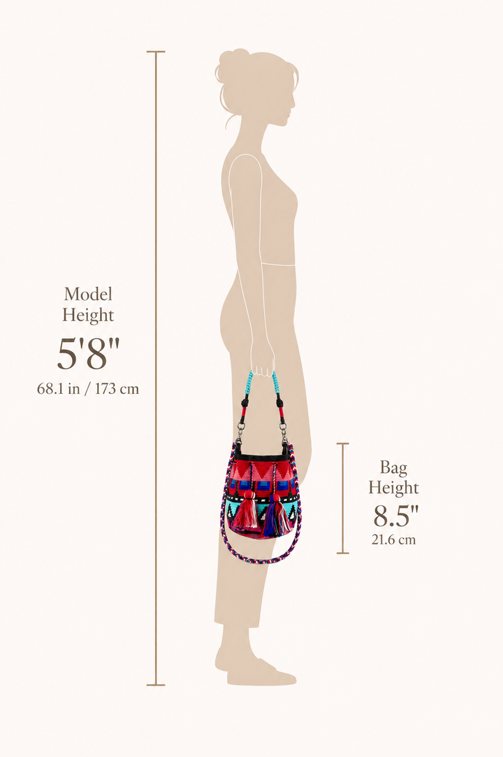 Wayuu Crossbody Bag – Handmade Two Strap Mochila (Copy)