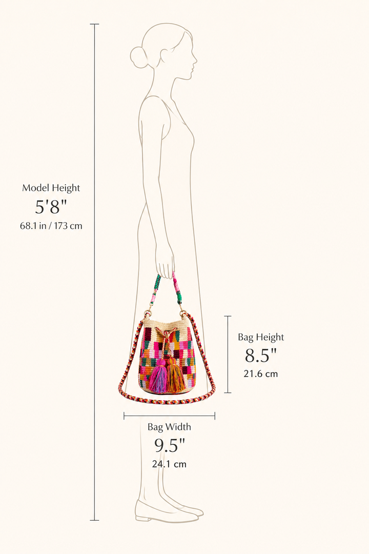 Wayuu Crossbody Bag – Handmade Two Strap Mochila