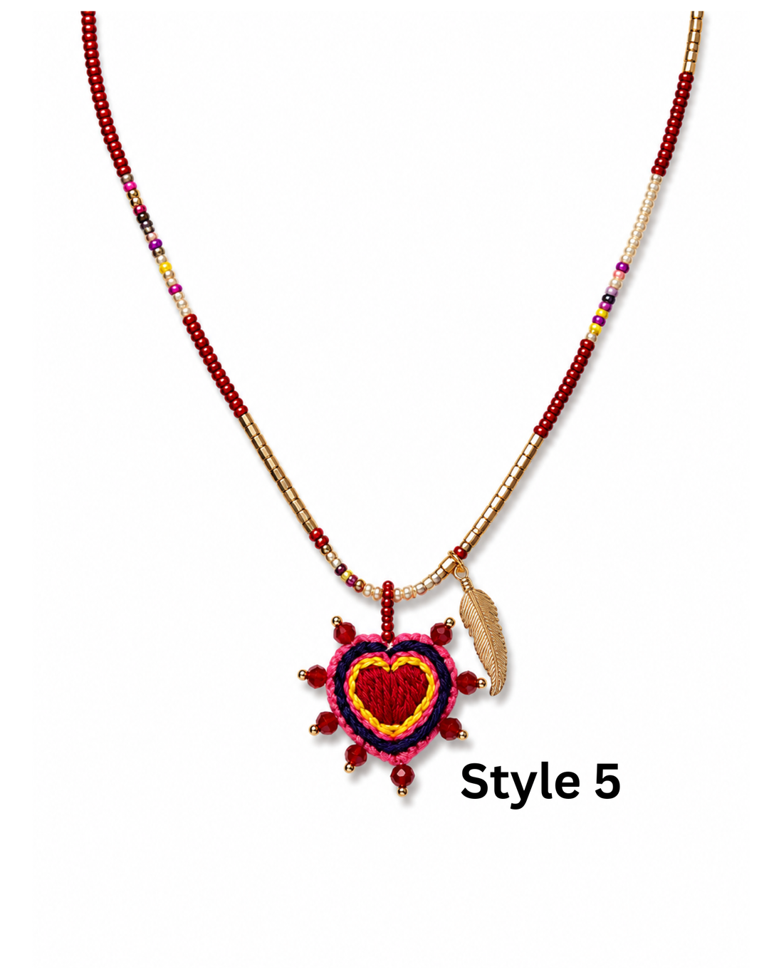 Mexican Milagros Necklace – Sacred Heart Inspired Statement Jewelry