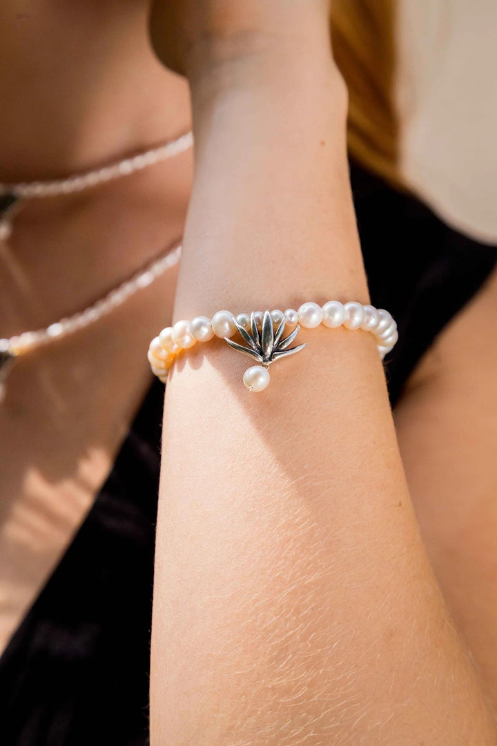 Agave and Pearl Bracelet