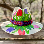 Tulipanes Hand Painted Hat