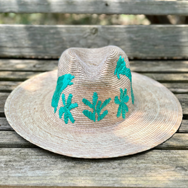 Otomi Embroidered Straw Hat