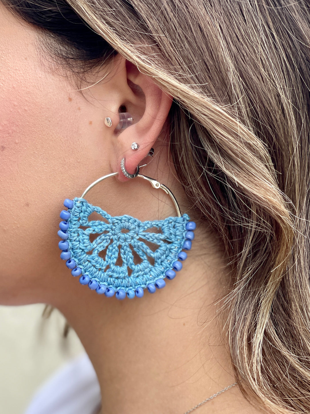Half Mandalas Knitted Earrings - Bootsologie