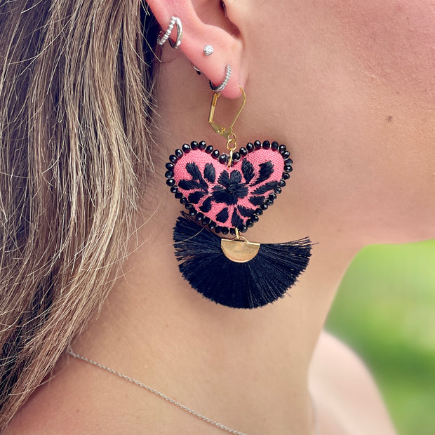 Frida Embroidered Earrings