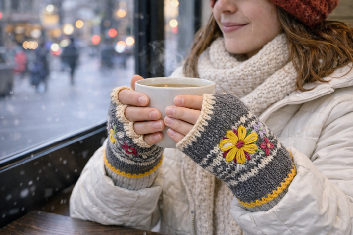 Embroidered Mittens