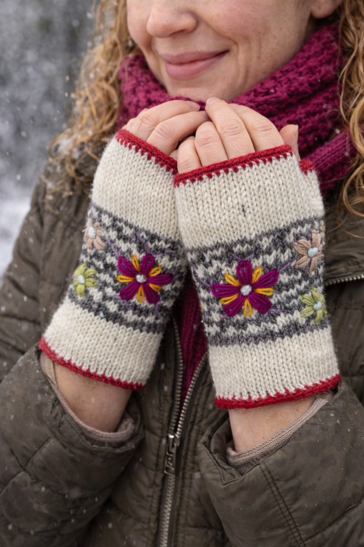 Embroidered Mittens