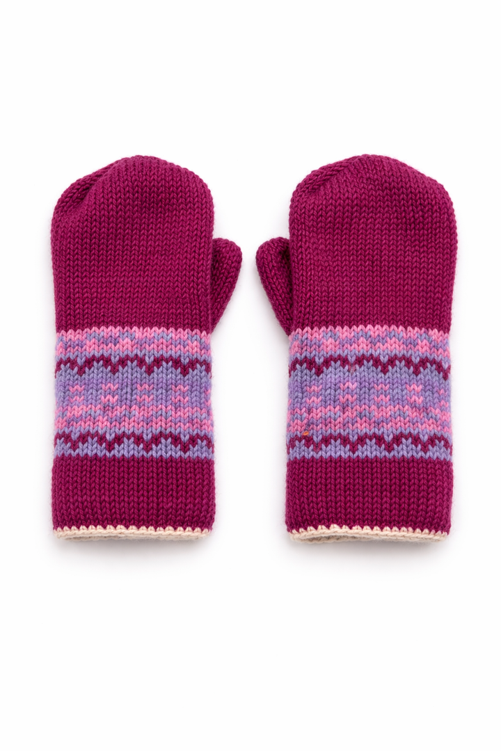Blossom Embroidered Wool Mittens