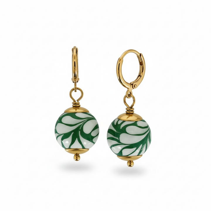 Green Talavera Earrings
