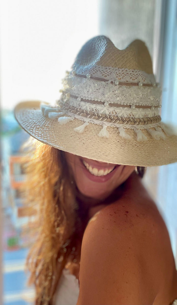Colombian White Straw Hat – Handwoven Artisan Hat