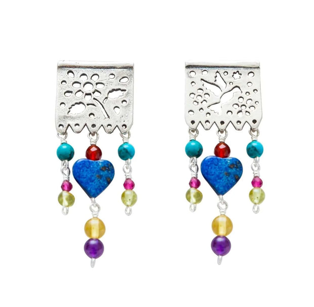 Papel Picado Silver Earrings