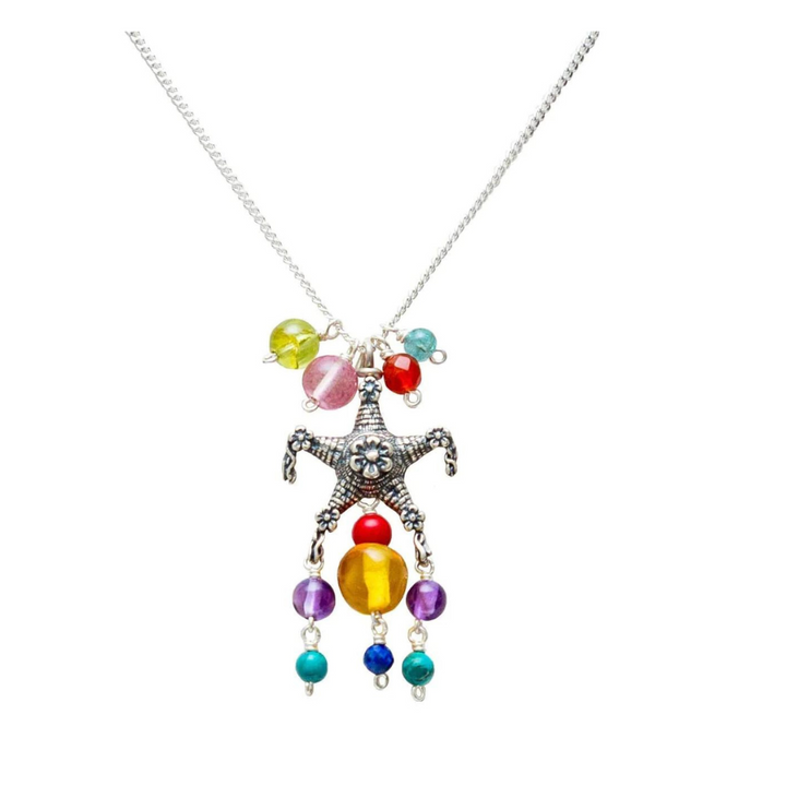 Colorful Piñata Silver Necklace