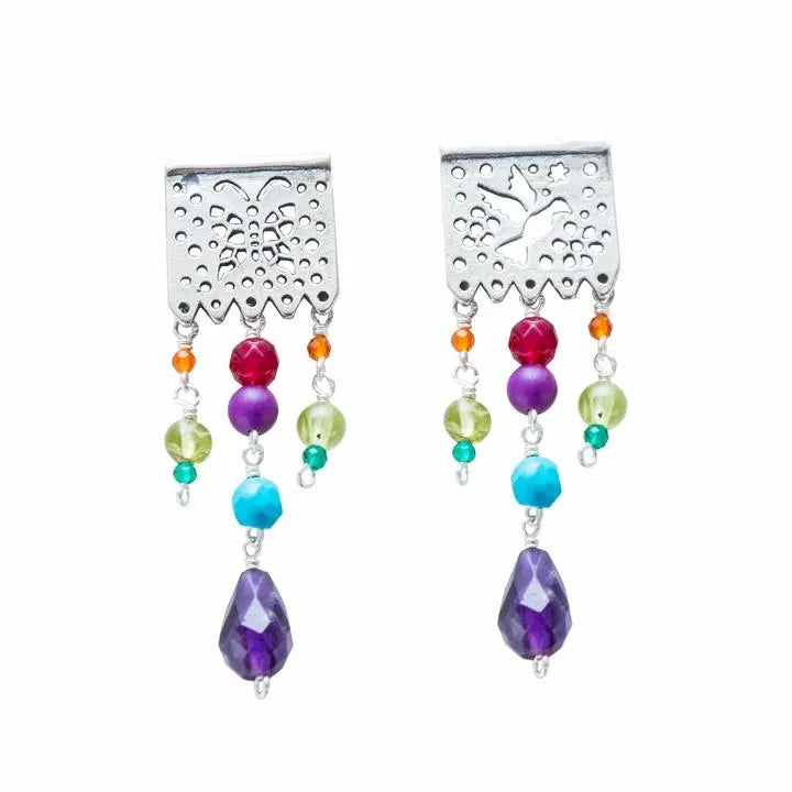 Papel Picado Silver Earrings | Handmade Mexican Jewelry