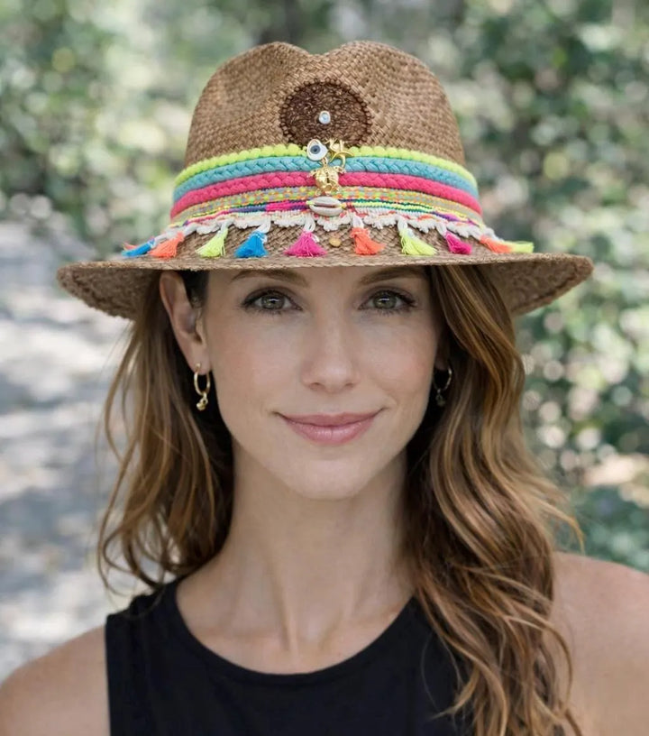 Colombian Straw Hat for Women | Handmade Raffia Panama Style Summer Hat