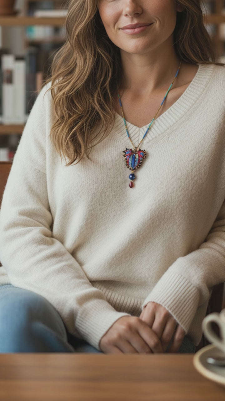Dainty Milagros Sacred Heart Necklace