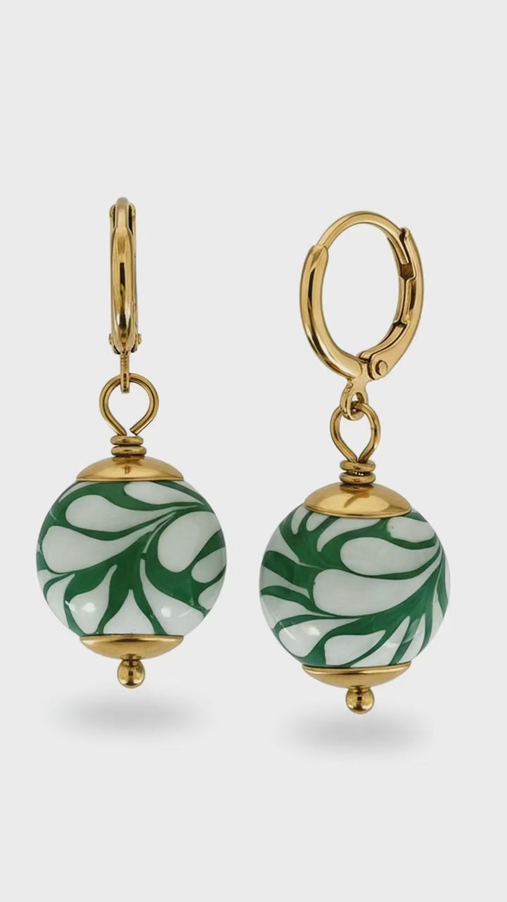 Green Talavera Earrings