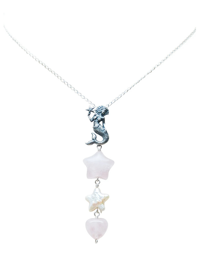 Mexican Mermaid Charm Necklace | Ocean Inspired Silver Jewelry