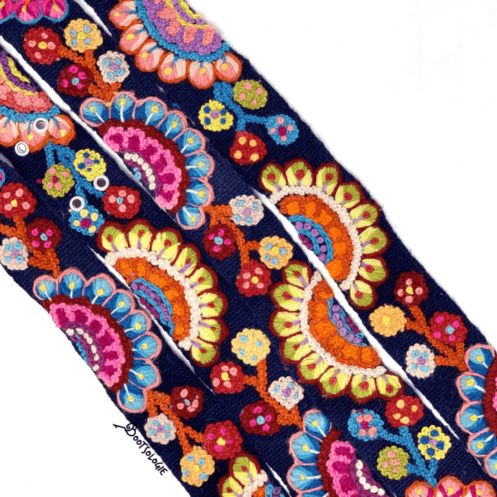 Girasoles Wool Belt in Blue - Bootsologie