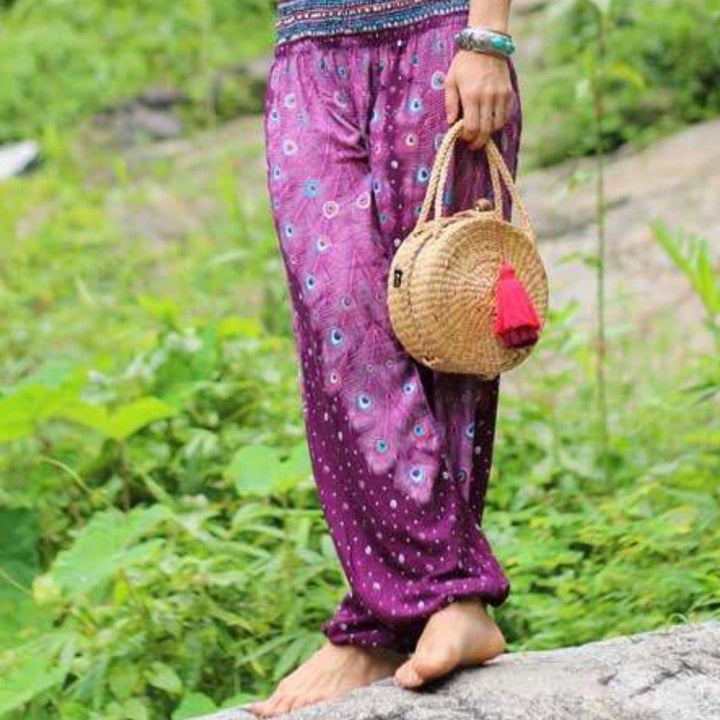 Round Straw bag-Top handle - Bootsologie