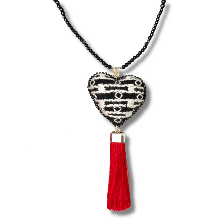 Hortensia Embroidered Necklace - Bootsologie