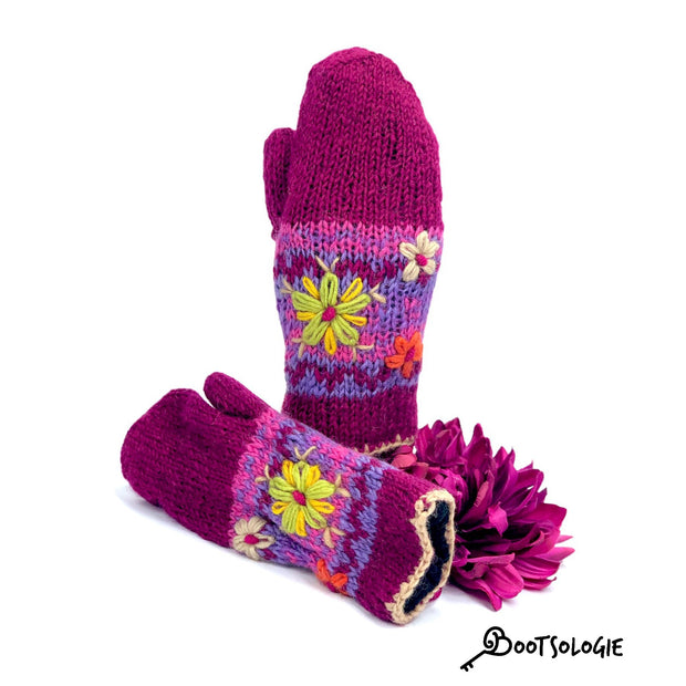 Blossom Embroidered Mittens - Bootsologie