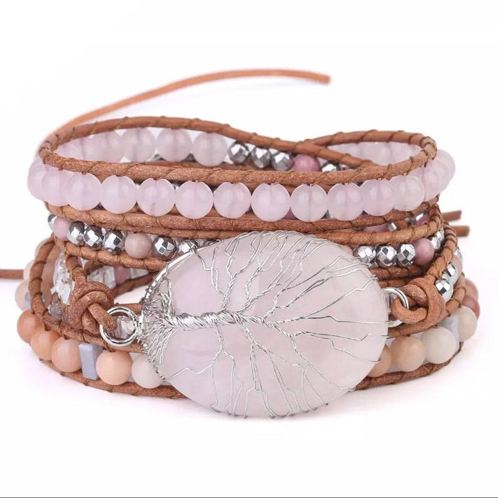 Pink Quartz Wrap Bracelet - Bootsologie