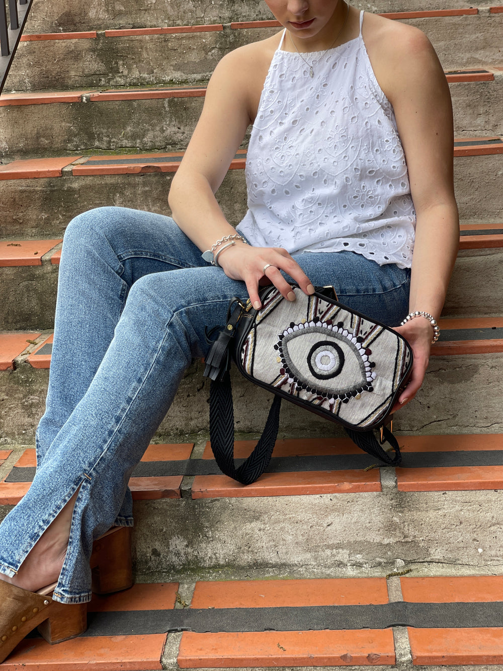 Eye Camera Bag | Boho Camera Bag | Camera Back Black - Bootsologie